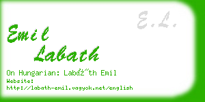 emil labath business card